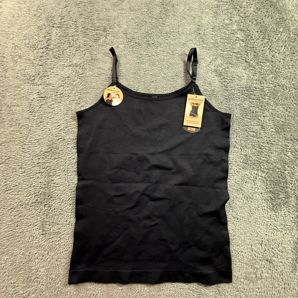 Shapermint Essentials Cami Womens 3XL Black NWT All Day Every Day Scoop Neck